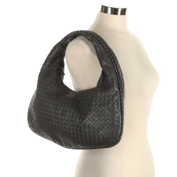 Bottega Veneta Handbags - BOTTEGA VENETA Nappa Intrecciato Small Veneta Hobo Grey